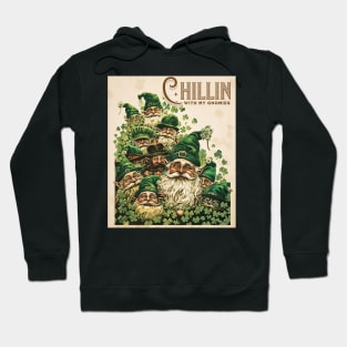 Chillin' with My Gnomies Retro Vintage Illustration Hoodie